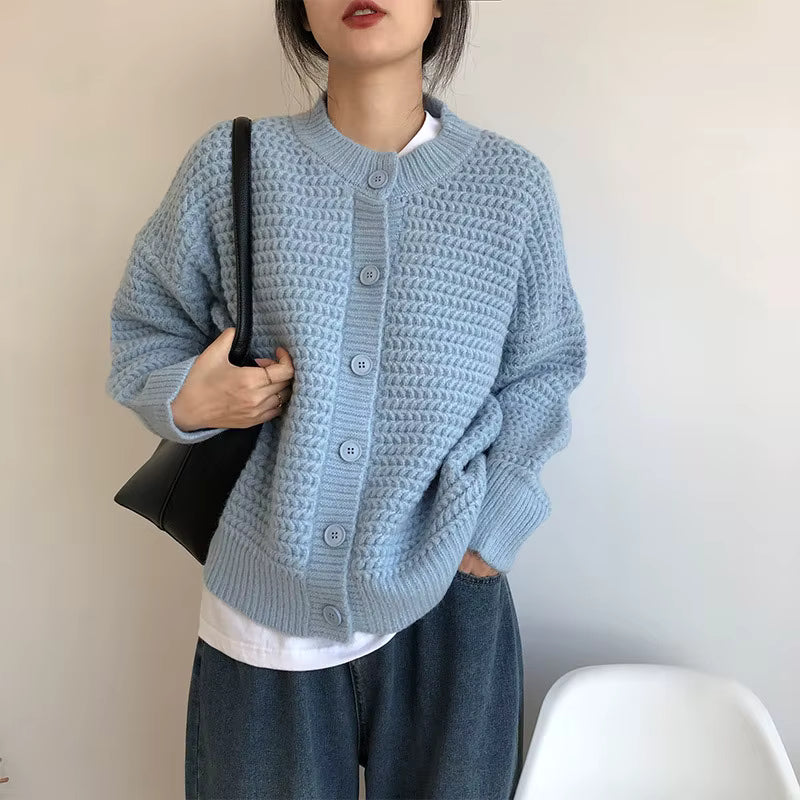 KOREAN-STYLE WOOL CARDIGAN