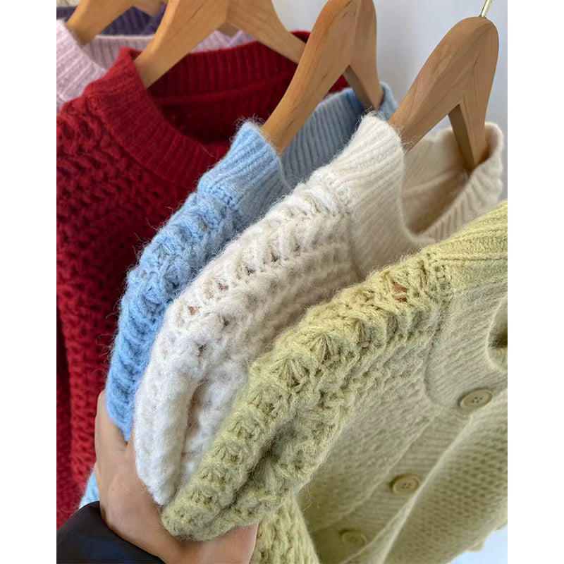 KOREAN-STYLE WOOL CARDIGAN