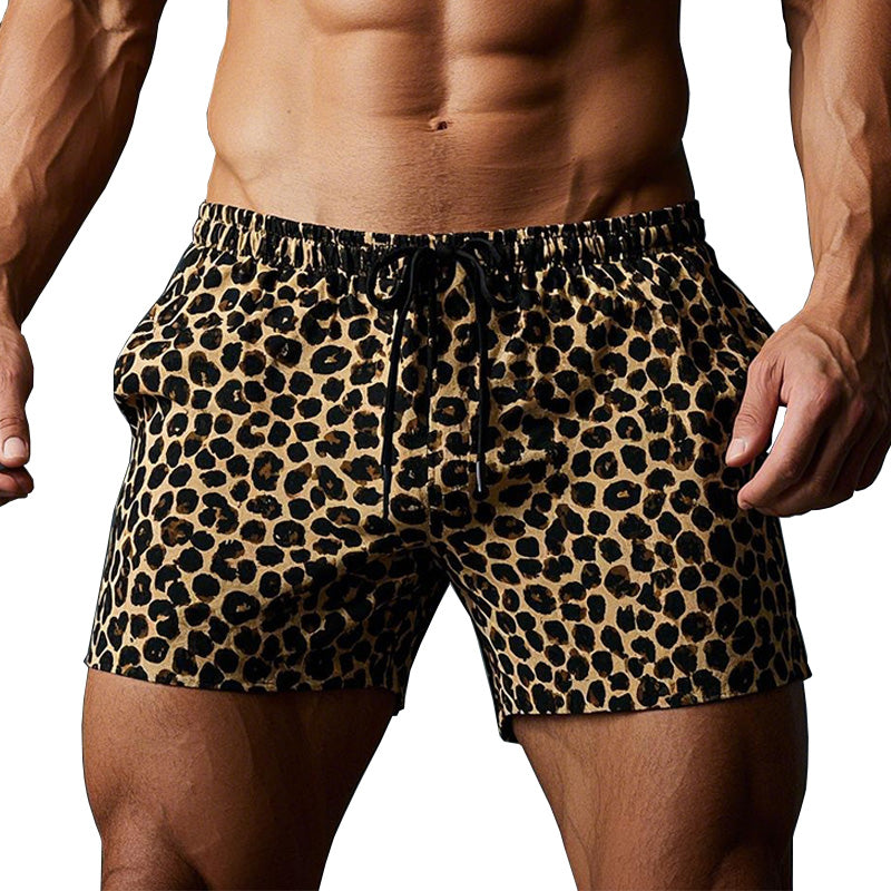 Mens Leopard Print Comfortable Breaable Shorts 03984898p