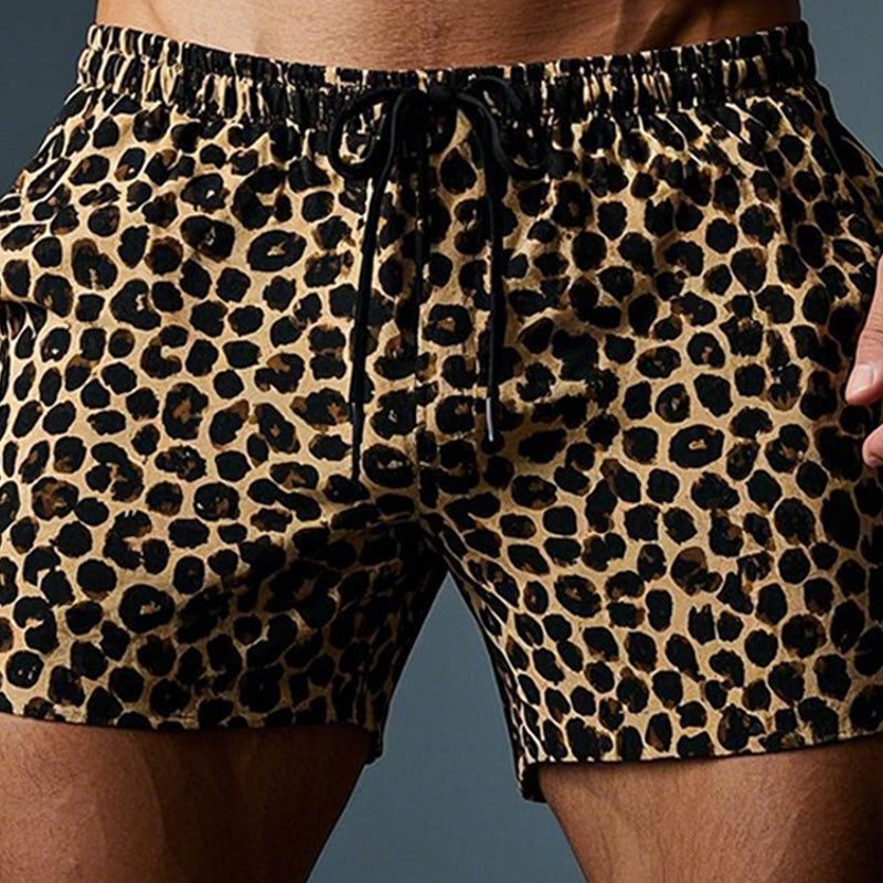 Mens Leopard Print Comfortable Breaable Shorts 03984898p
