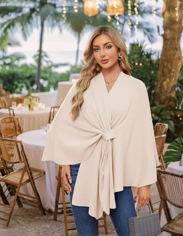 🔥 2-for-1 Deal! 🏆 Fall’s No.1 Seller – Elegant Solid Color Cape Shawl 💥 - AngraBech