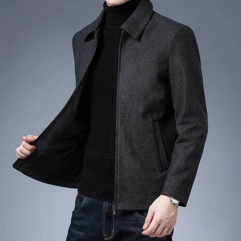 Classic Lapel Short Windbreaker Jaet - AngraBech