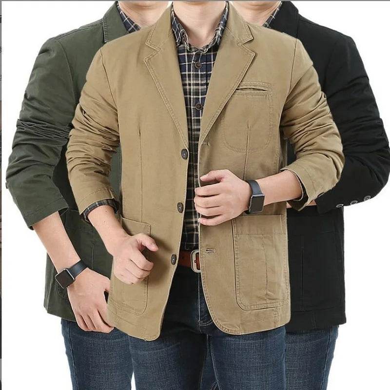 Cotton Casual Oversized Blazer Jaet - AngraBech