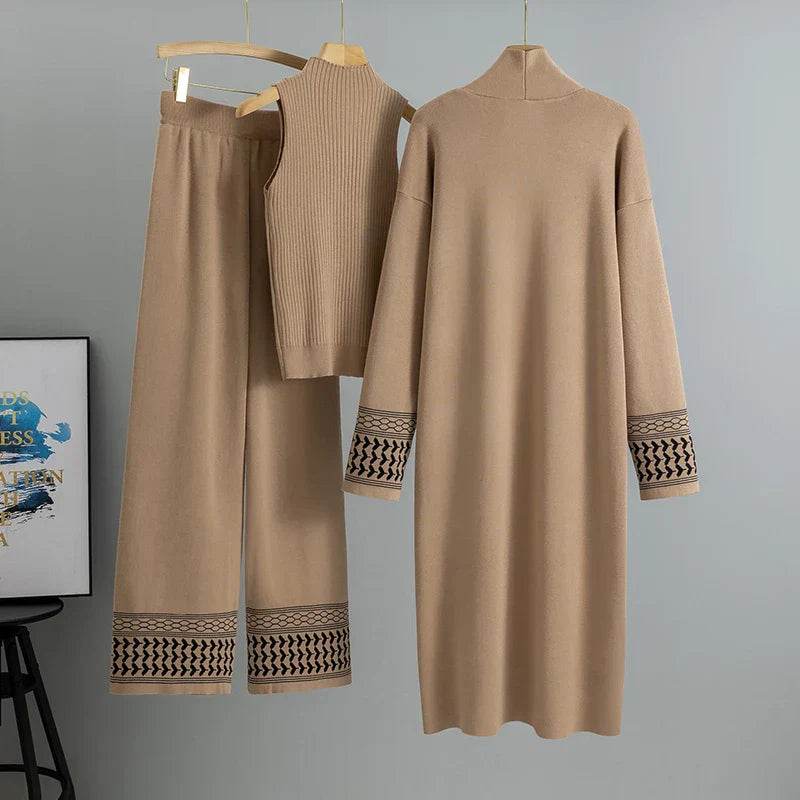 Fashionable Ree Piece Knitted Lounge Set - AngraBech