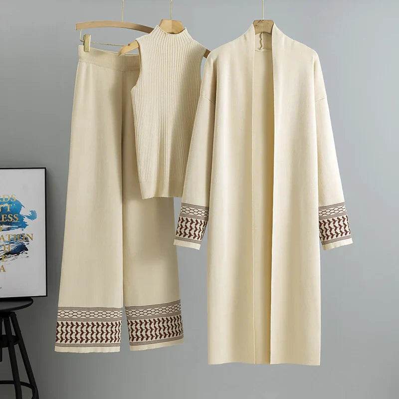 Fashionable Ree Piece Knitted Lounge Set - AngraBech