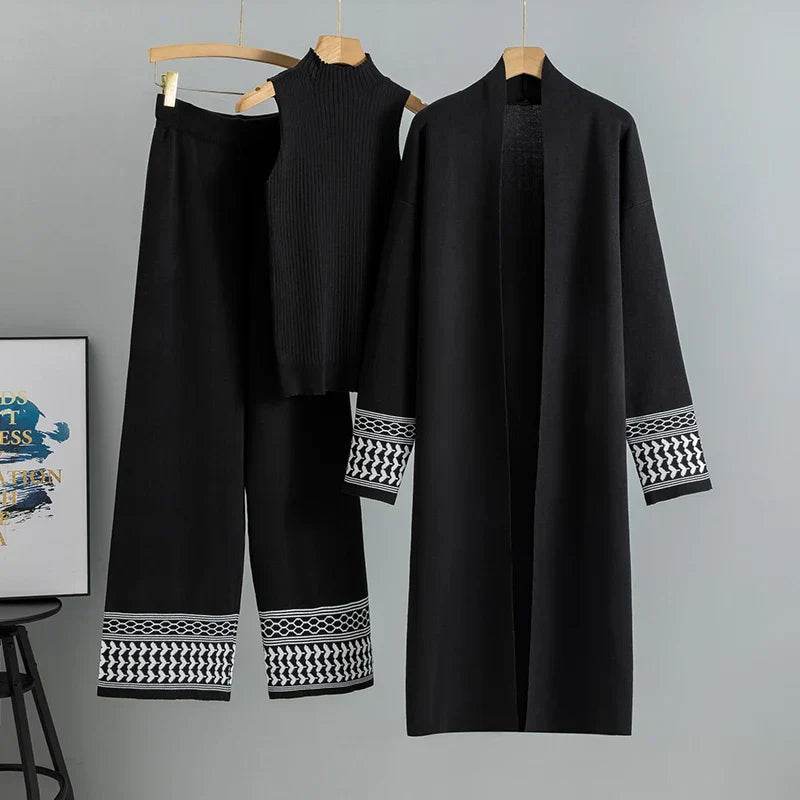 Fashionable Ree Piece Knitted Lounge Set - AngraBech