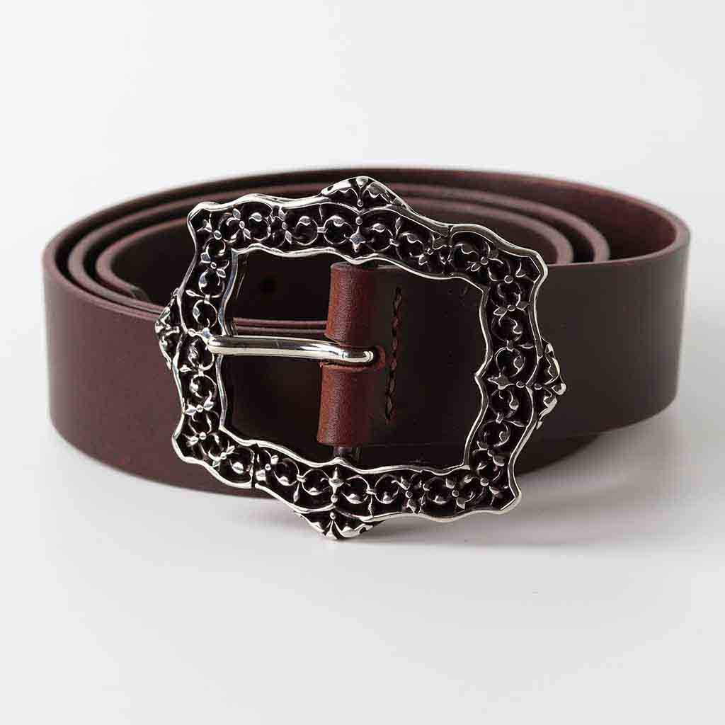 Chocolate Leaer Womens Belt Royal Fina By Kaseta - AngraBech