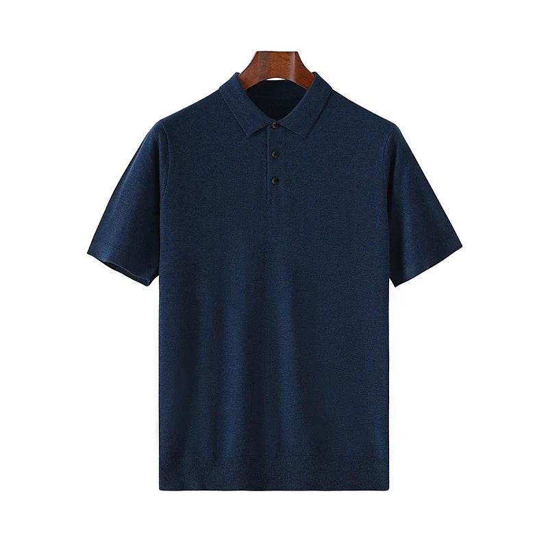 Fine Spun Wool Polo Collar Shirt - AngraBech