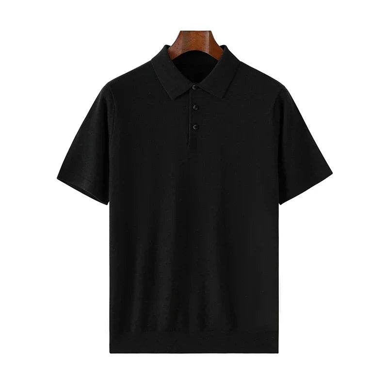 Fine Spun Wool Polo Collar Shirt - AngraBech