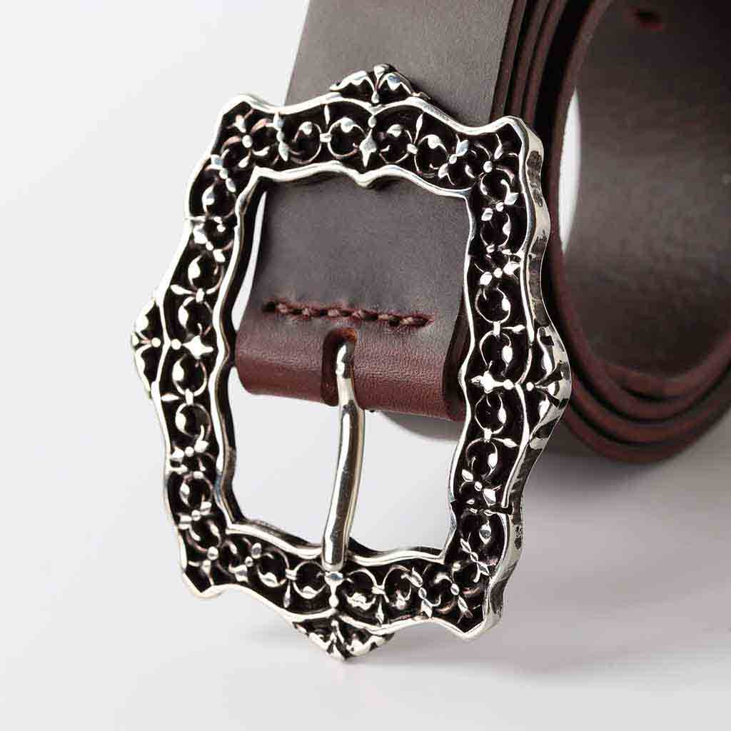 Chocolate Leaer Womens Belt Royal Fina By Kaseta - AngraBech