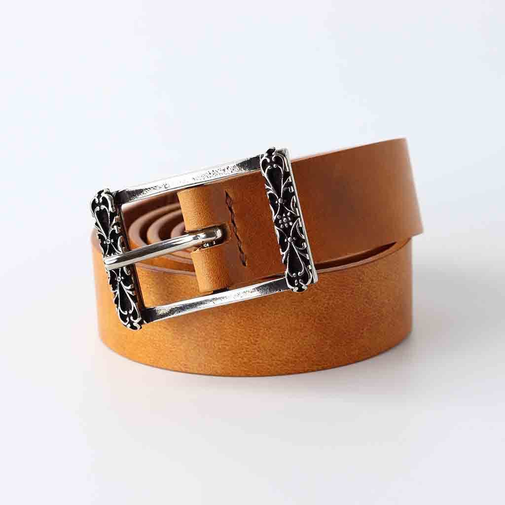 Tan Leaer Womens Belt Savia By Kaseta - AngraBech