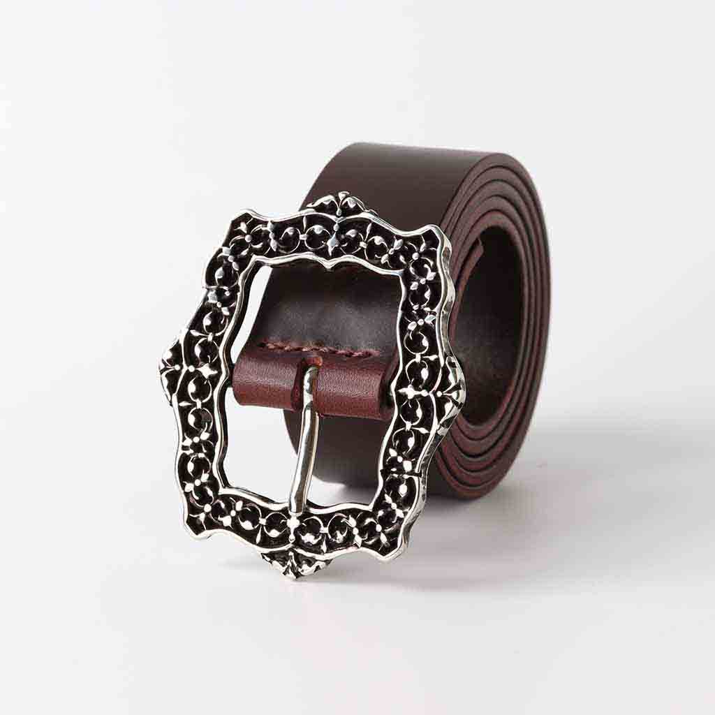 Chocolate Leaer Womens Belt Royal Fina By Kaseta - AngraBech