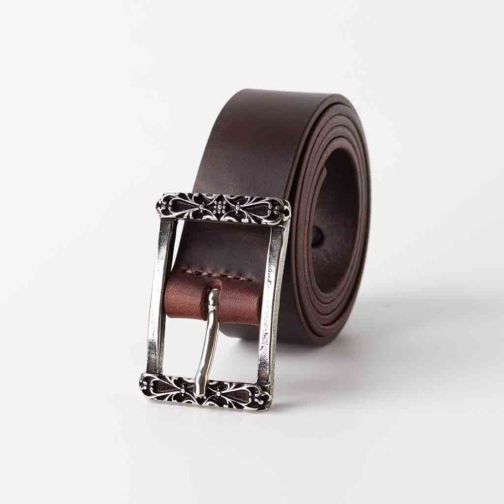 Chocolate Leaer Womens Belt Savia By Kseta - AngraBech
