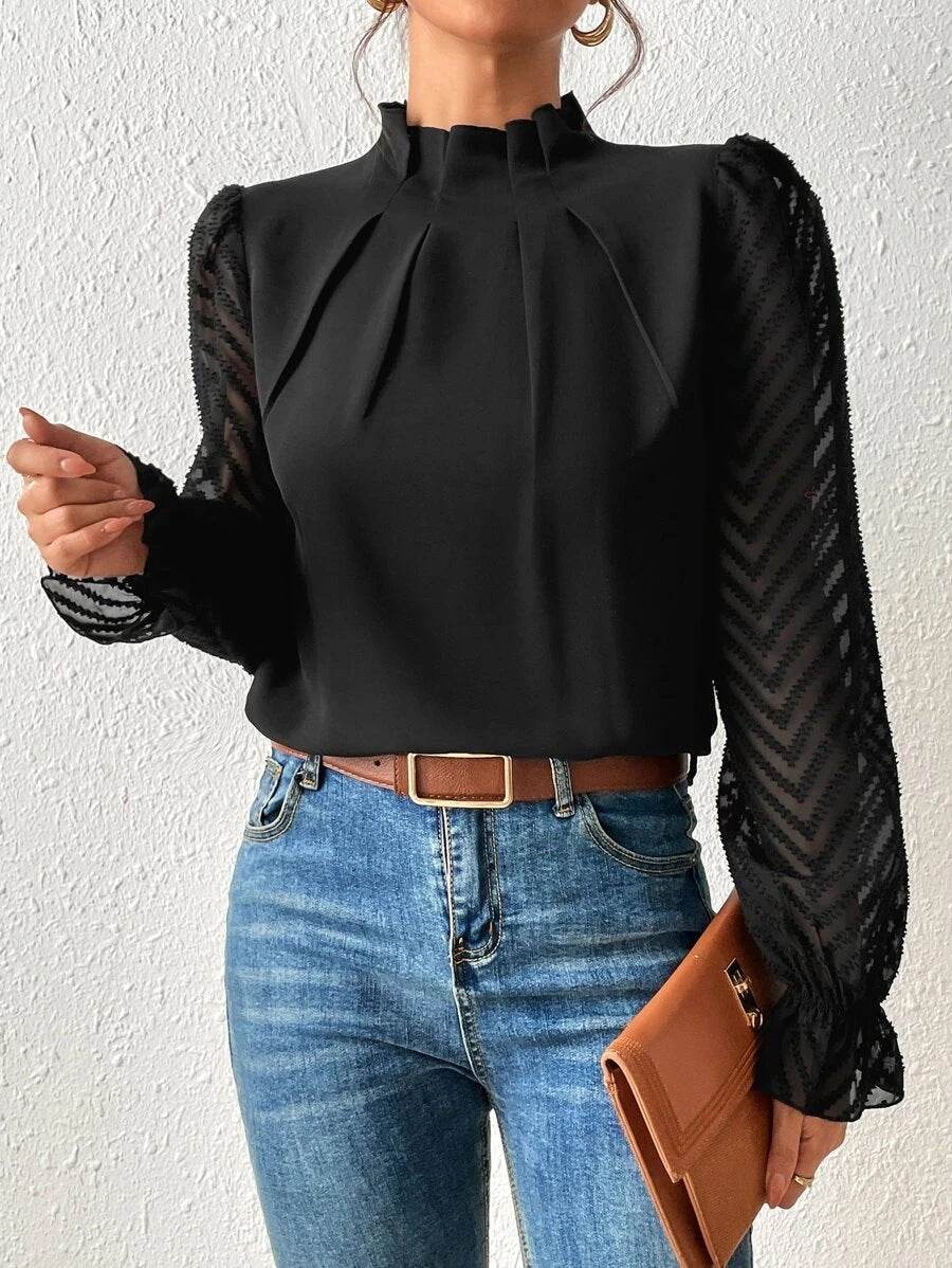 High Ne Lantern Sleeve Blouse - AngraBech