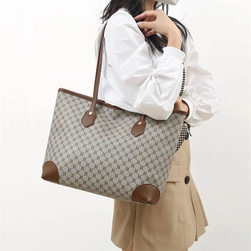 Large Retro Shoulder Tote Bag - AngraBech