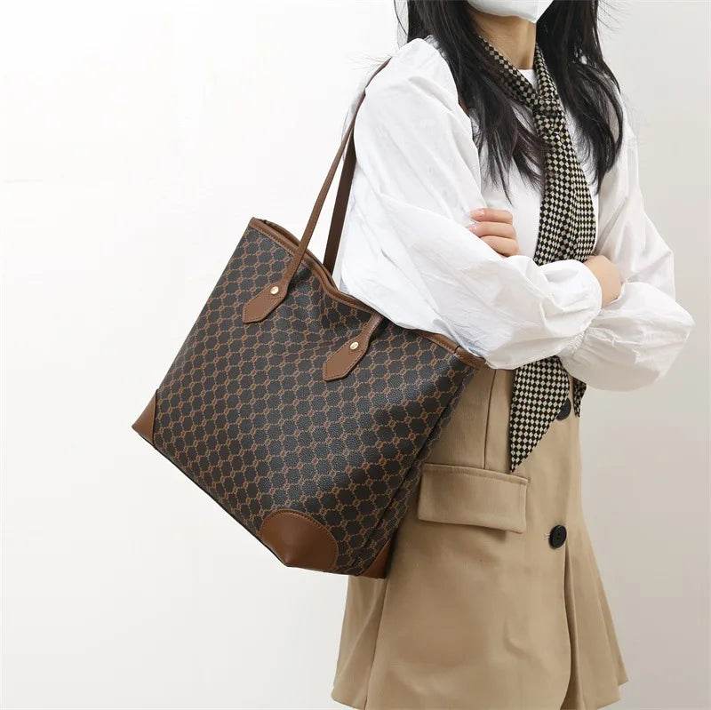 Large Retro Shoulder Tote Bag - AngraBech