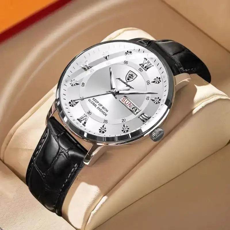 Luxury Waterproof Leaer Quartz Watch - AngraBech