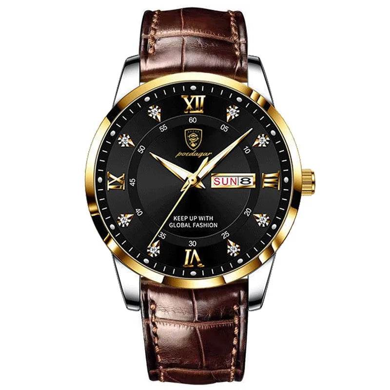 Luxury Waterproof Leaer Quartz Watch - AngraBech