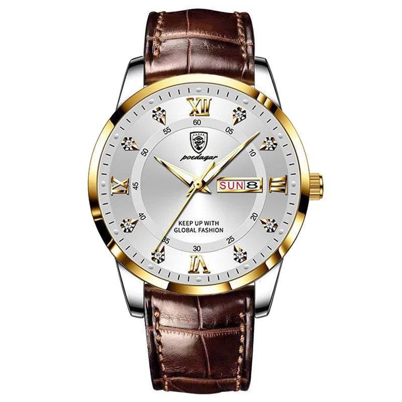 Luxury Waterproof Leaer Quartz Watch - AngraBech