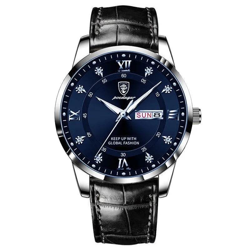 Luxury Waterproof Leaer Quartz Watch - AngraBech