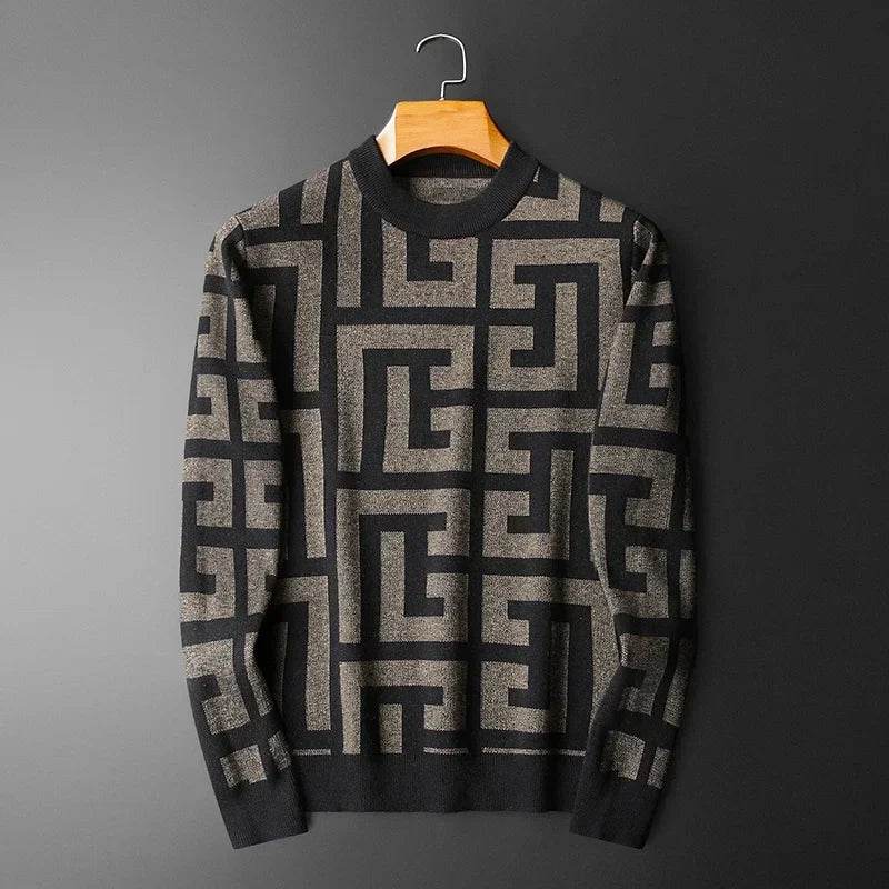 Luxury Wool Pullover Mens Sweater - AngraBech