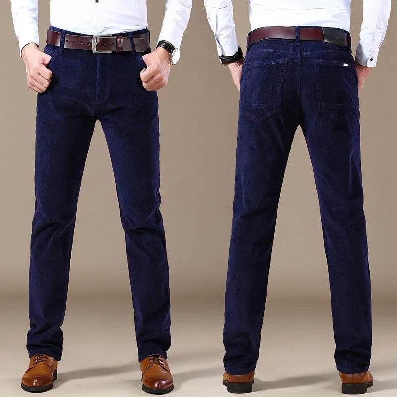 Mens Slim Fit Corduroy Pants - AngraBech