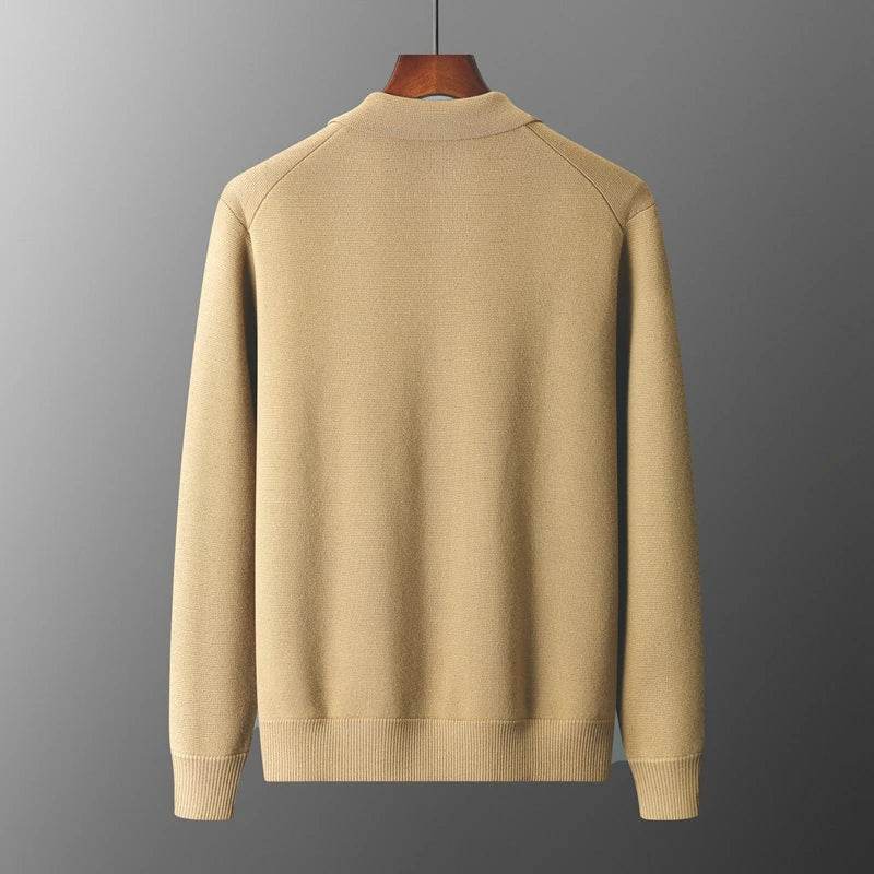 Mens Merino Wool Knit Cardigan Jaet - AngraBech