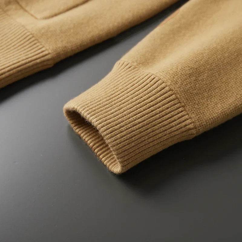 Mens Merino Wool Knit Cardigan Jaet - AngraBech