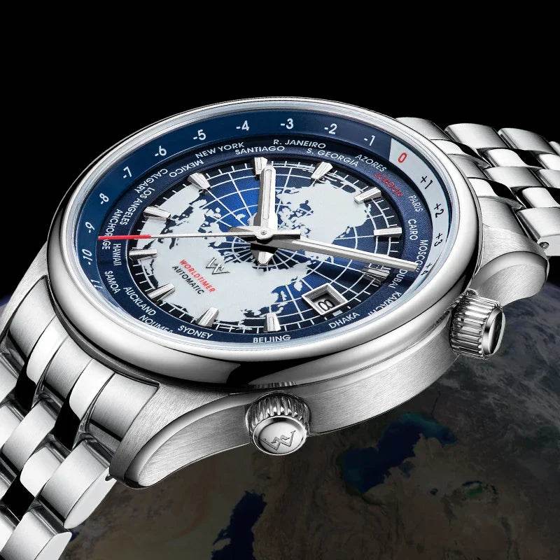 Mens Automatic Mechanical Sapphire Watch - AngraBech