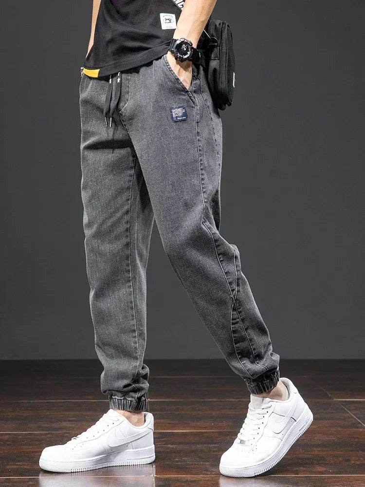 Mens Cargo Denim Baggy Jeans - AngraBech