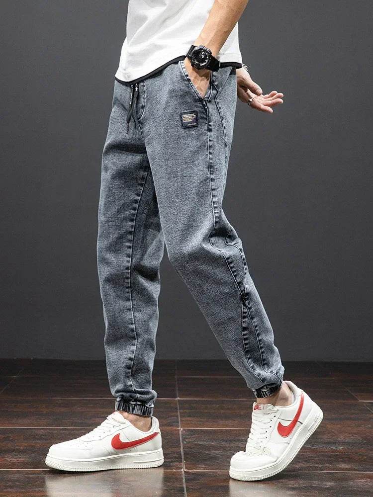 Mens Cargo Denim Baggy Jeans - AngraBech