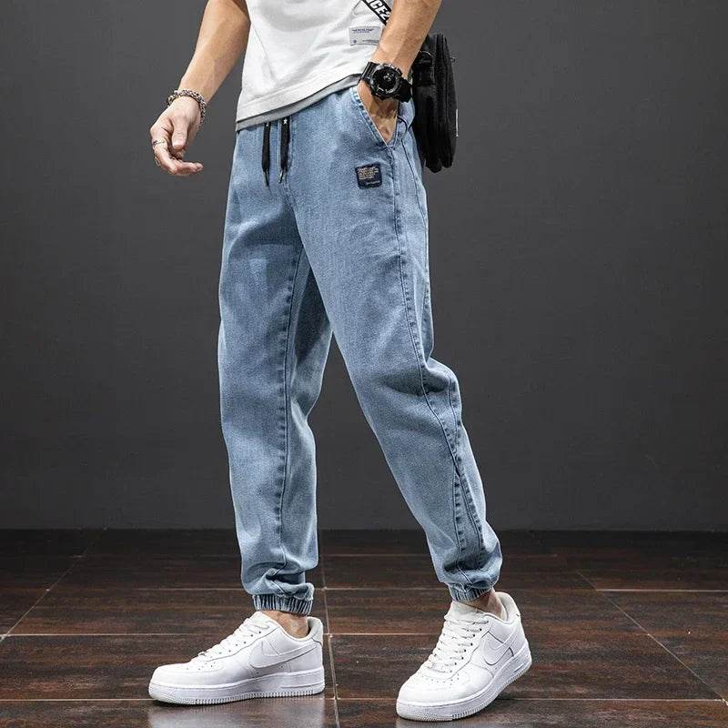 Mens Cargo Denim Baggy Jeans - AngraBech