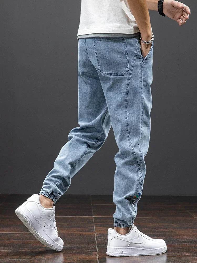 Mens Cargo Denim Baggy Jeans - AngraBech