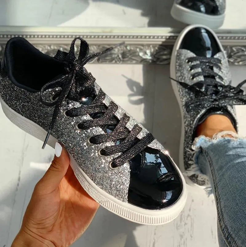 Modern Low Top Glitter Sneakers