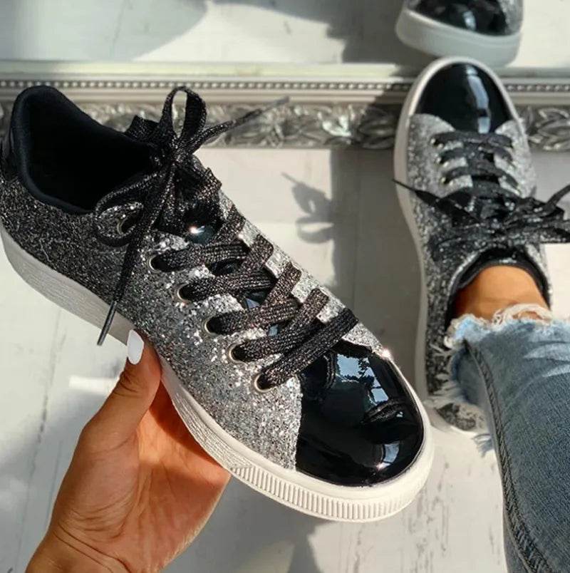 Modern Low Top Glitter Sneakers - AngraBech