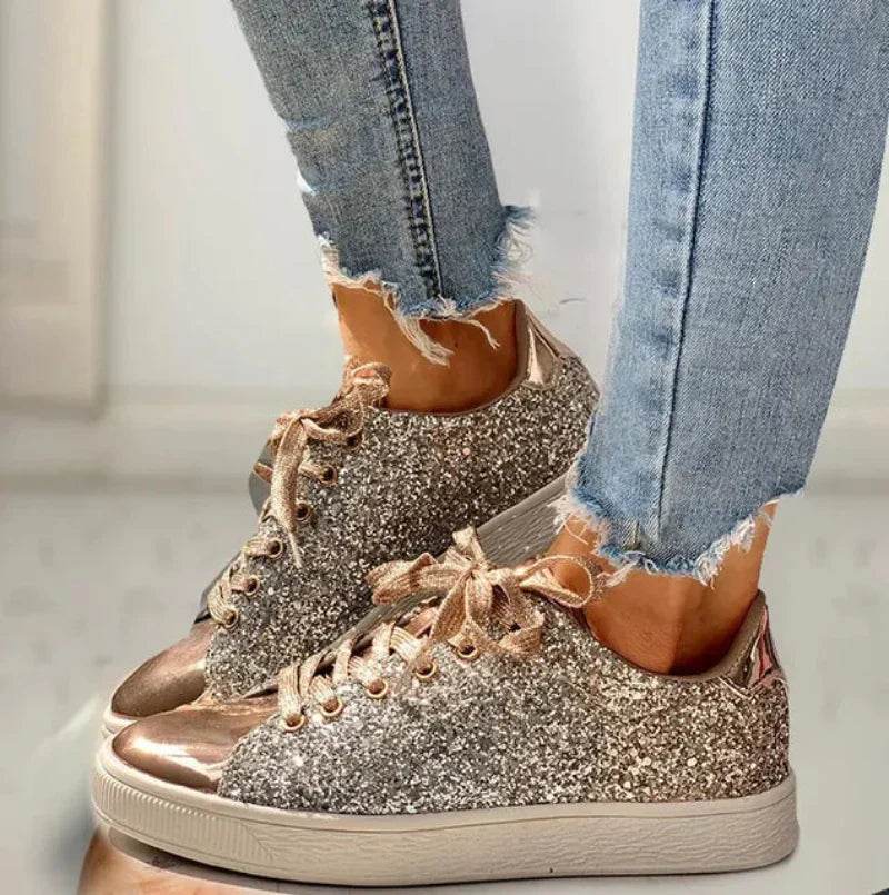 Modern Low Top Glitter Sneakers - AngraBech
