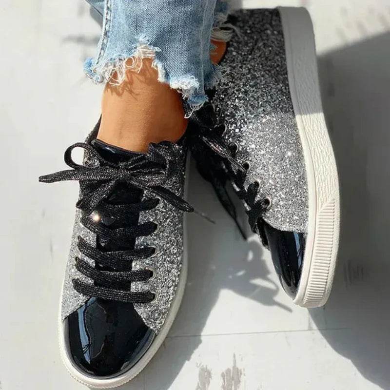 Modern Low Top Glitter Sneakers - AngraBech