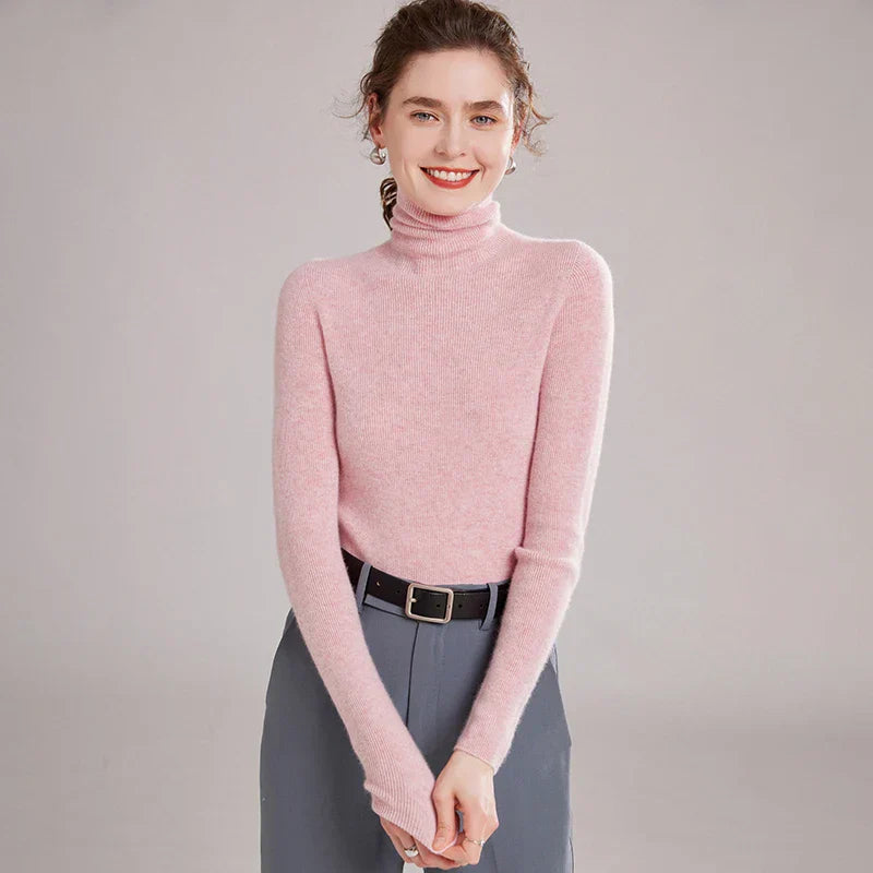 Pure Cashmere Slim Fit Turtleneck Sweater