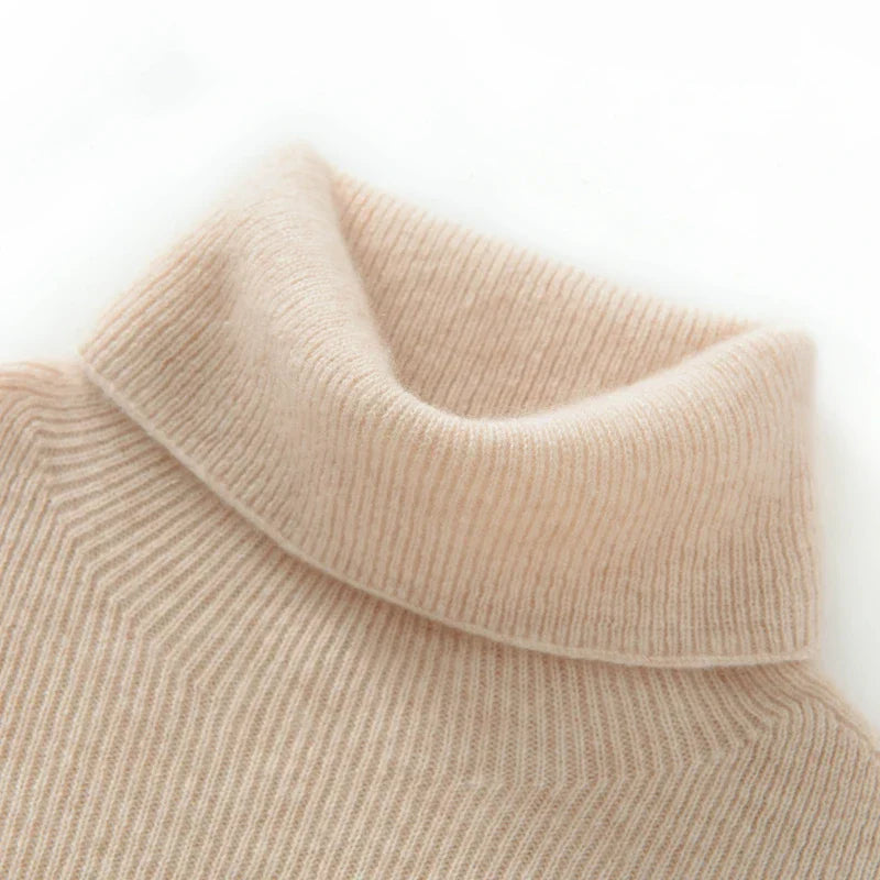 Pure Cashmere Slim Fit Turtleneck Sweater