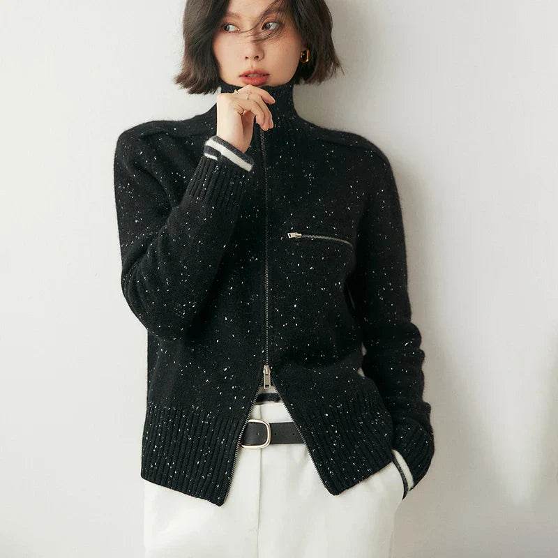 Pure Cashmere Zip Up Cardigan - AngraBech