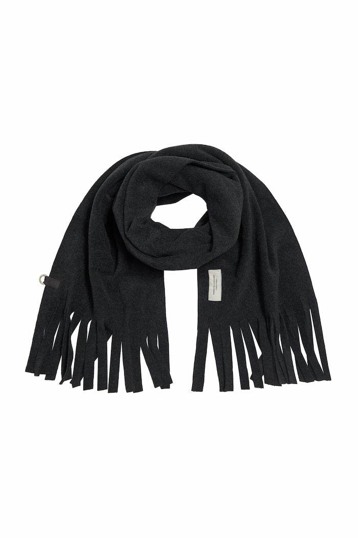 Scarf W Fringes 4107 Soft Bla - AngraBech