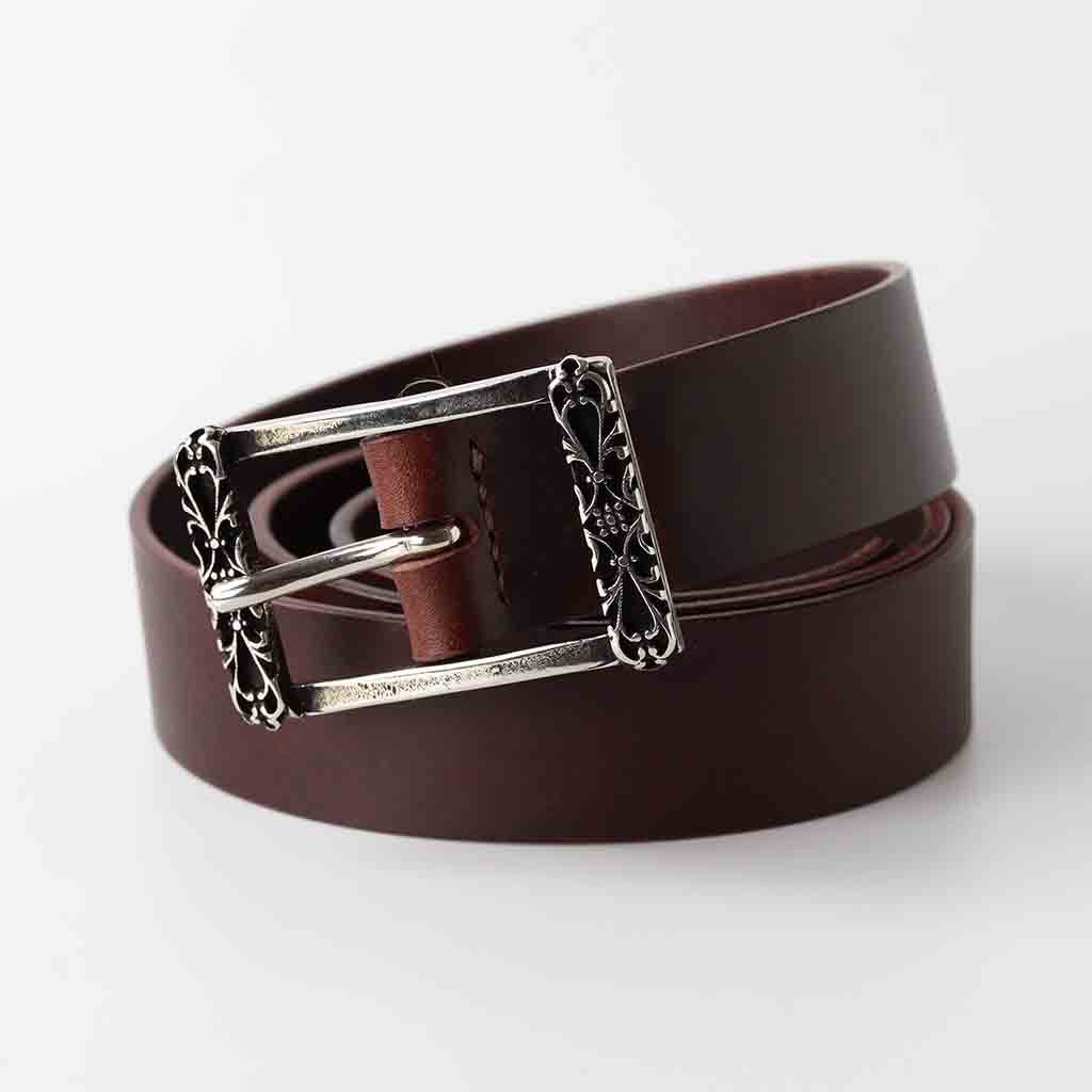 Chocolate Leaer Womens Belt Savia By Kseta - AngraBech