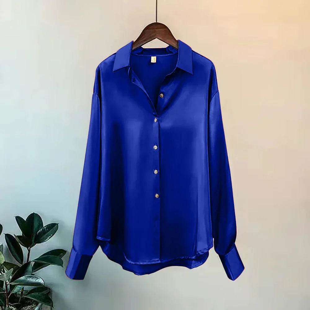 Womens Chic Soft Button Down Blouse - AngraBech