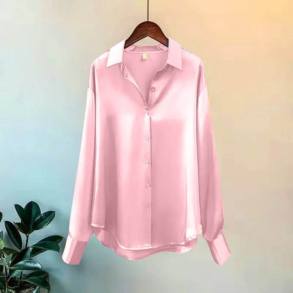 Womens Chic Soft Button Down Blouse - AngraBech