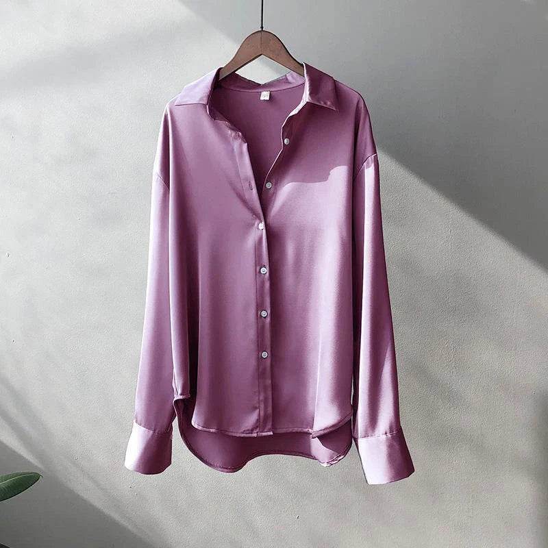 Womens Chic Soft Button Down Blouse - AngraBech