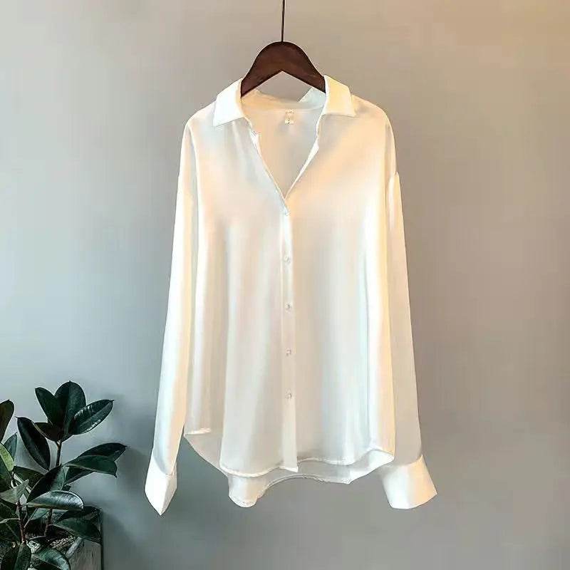 Womens Chic Soft Button Down Blouse - AngraBech