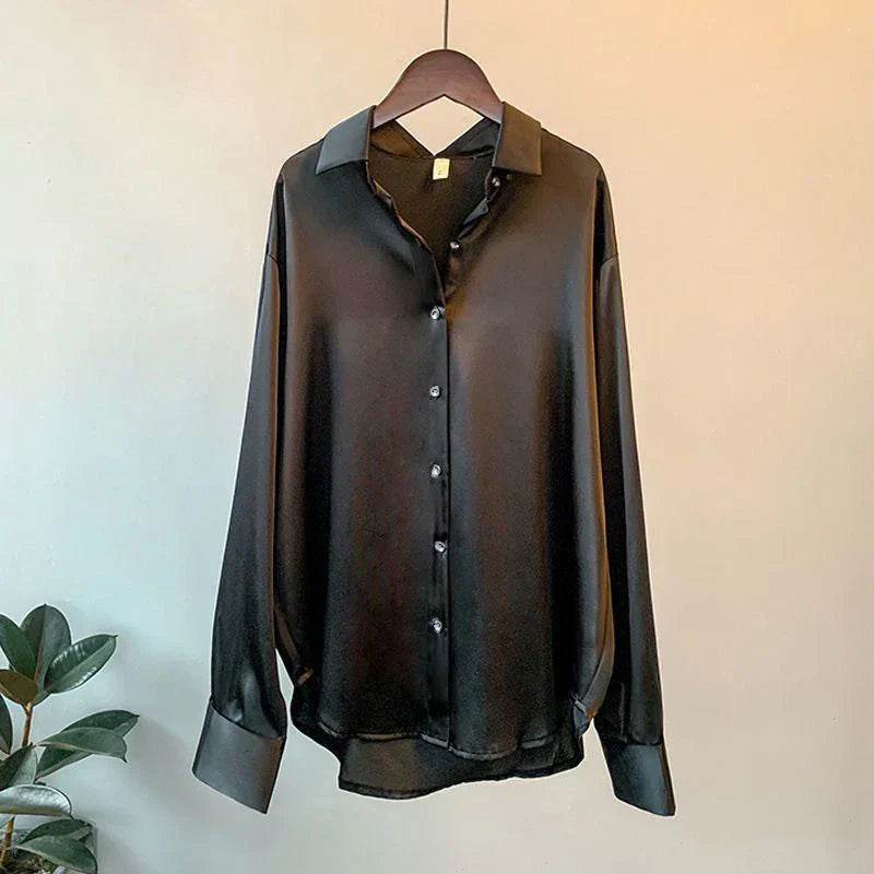 Womens Chic Soft Button Down Blouse - AngraBech