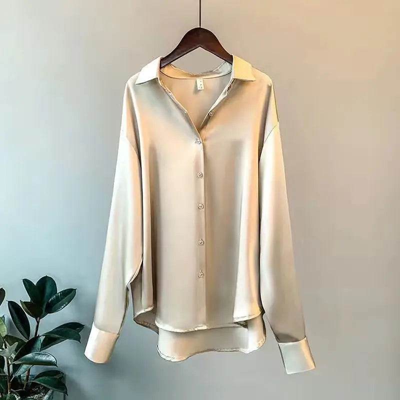 Womens Chic Soft Button Down Blouse - AngraBech