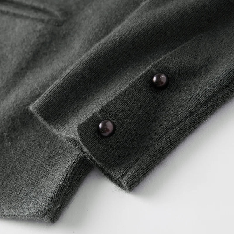 Spring Cashmere Knitted Loose Bottom Cardigan
