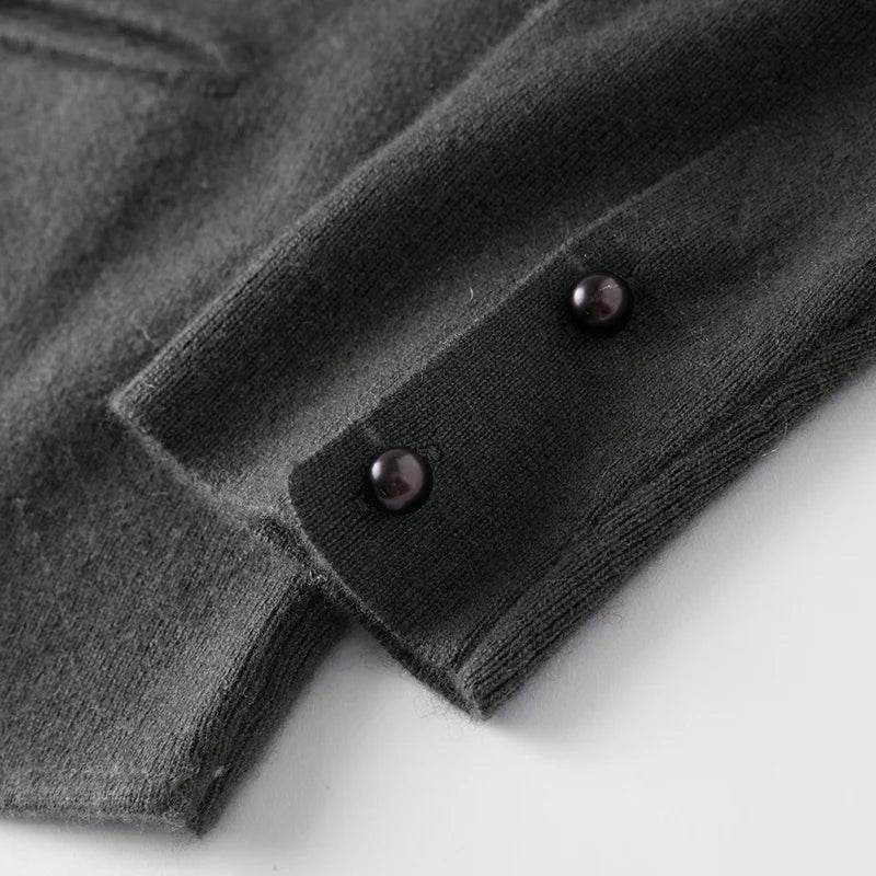 Spring Cashmere Knitted Loose Bottom Cardigan - AngraBech